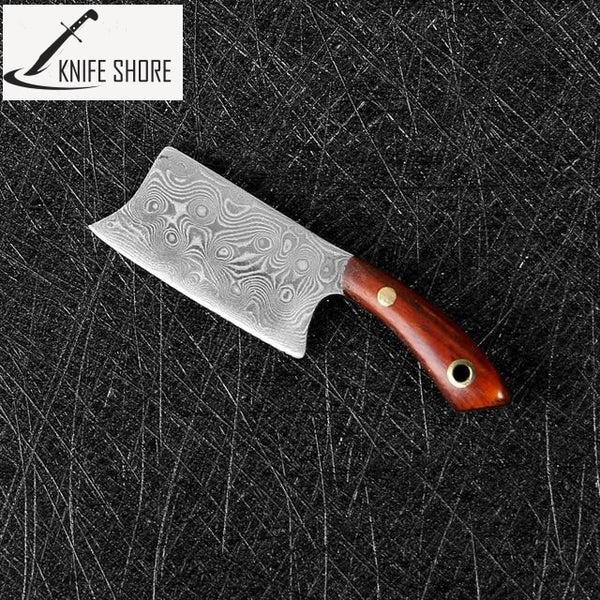 DAMASCUS STEEL MINI KEY RING POCKET KNIFE - knifeshore