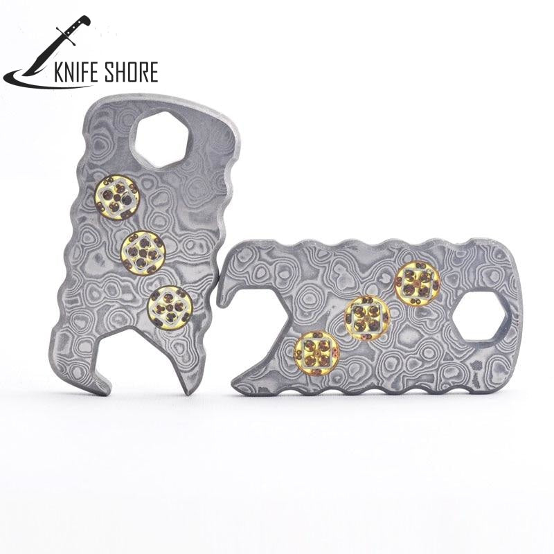 Portable Damascus Steel Dog Shape Opener - knifeshore