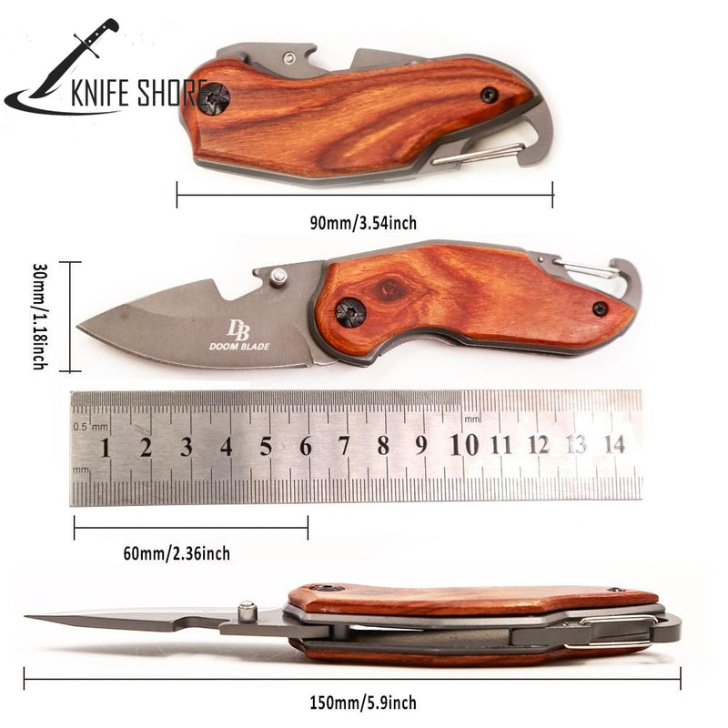 5Cr17 Steel Combat Hunting Tactical Survival Knives with Wood Handle - knifeshore