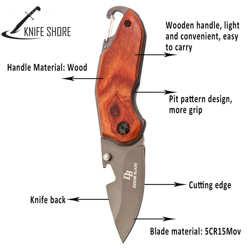 5Cr17 Steel Combat Hunting Tactical Survival Knives with Wood Handle - knifeshore