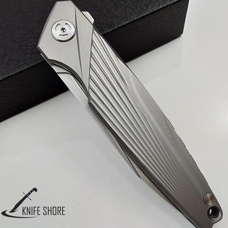 feiying folding D2 titanium handle pocket tactical knives - knifeshore