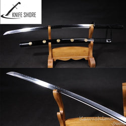 HANDMADE FULL TANG KATANA 1095 STEEL REAL SAMURAI SWORD - knifeshore