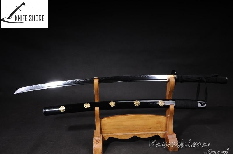 HANDMADE FULL TANG KATANA 1095 STEEL REAL SAMURAI SWORD - knifeshore