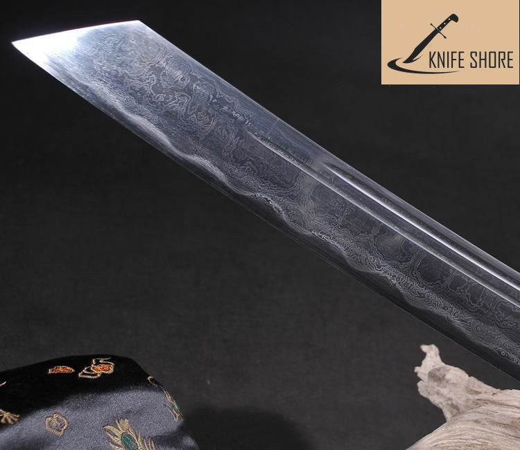 handmade chinese swords real swords copper sharkskin Clay craft - knifeshore