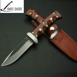 HANDEMADE HIGH CARBON STEEL HUNTING KNIFE - knifeshore