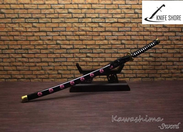 ZORO SWORD BLACK SHUSUI SANDAI HANDMADE1045 CARBON STEELREAL KATANA SWORD - knifeshore