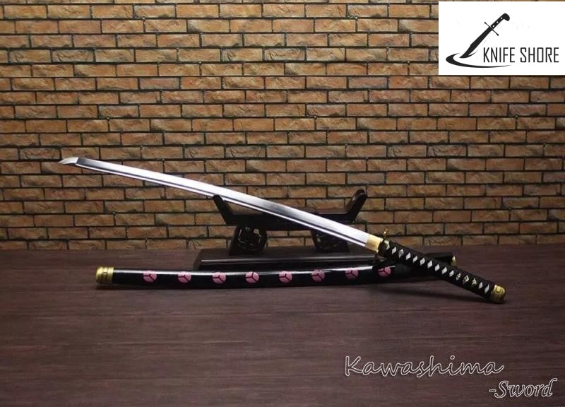 ZORO SWORD BLACK SHUSUI SANDAI HANDMADE1045 CARBON STEELREAL KATANA SWORD - knifeshore