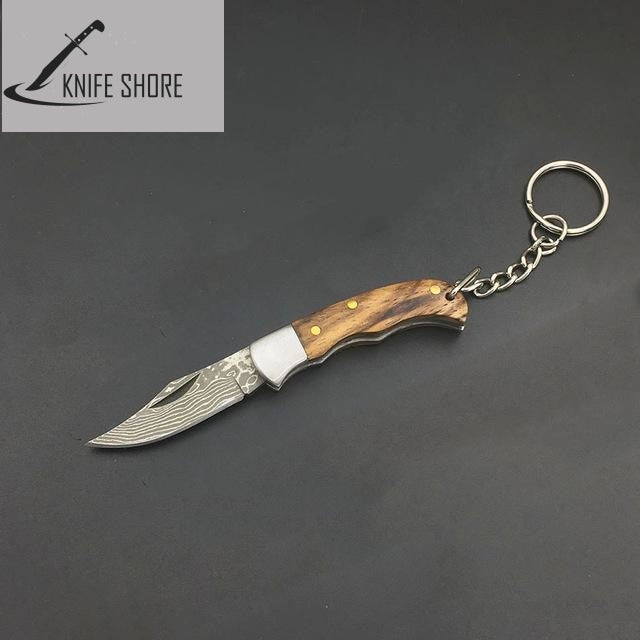 DAMASCUE STEEL PATTERN TACTICAL KNIFE WITH WOODEN/ANTLER HORN HANDLE - knifeshore