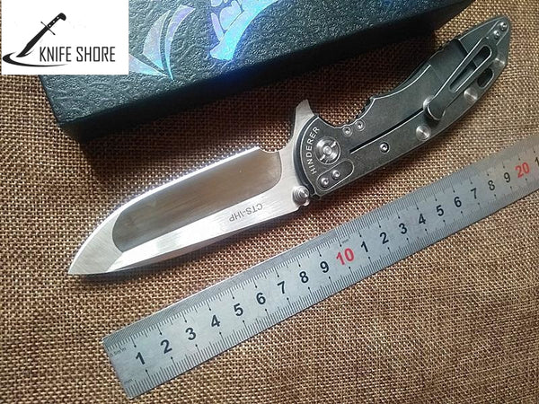 TACTICAL FOLDING KNIFE WITH TITANIUM HANDLE - knifeshore