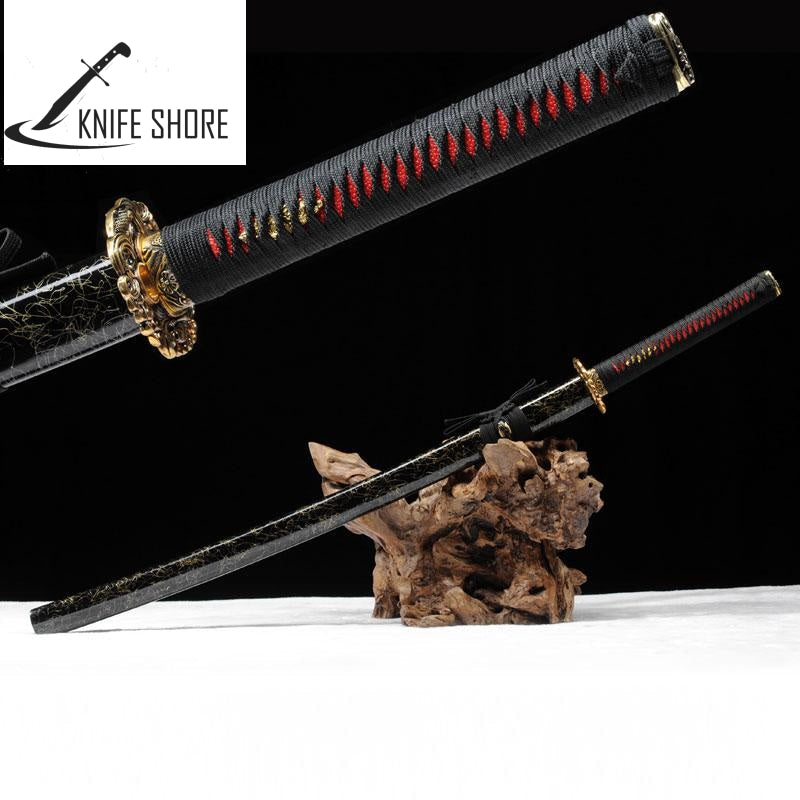 SAMURAI TANTO KNIFE 1060 HIGH CARBON STEEL ESPADA KATANA HANDMADE SWORD WALL MOUNT - knifeshore