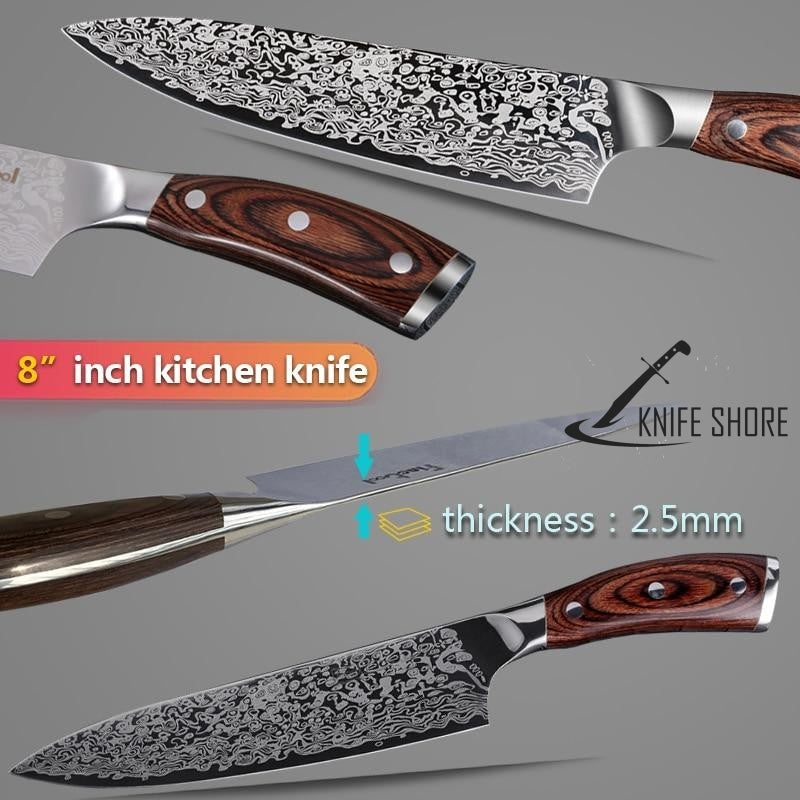 Japanese Professional Chef Knives 440C High Carbon Stainless Steel - knifeshore