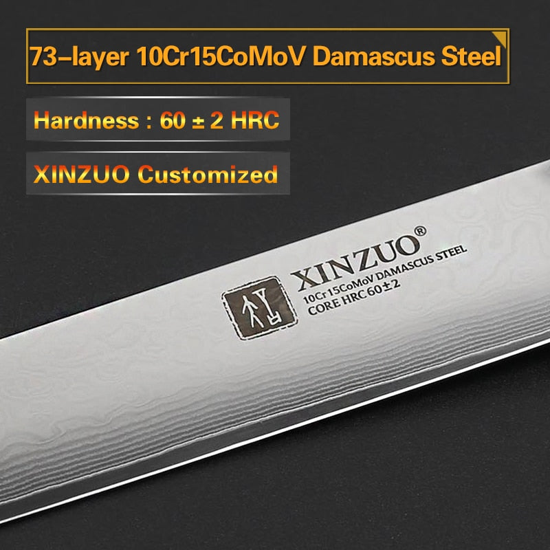 PROFESSIONAL DAMASCUS STEEL 10 INCHES SLICING KNIFE - knifeshore