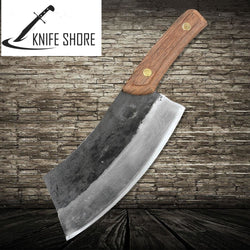 HIGH MANGANESE STEEL FORGED BLADE  MEAT CLEVER KNIFE - knifeshore