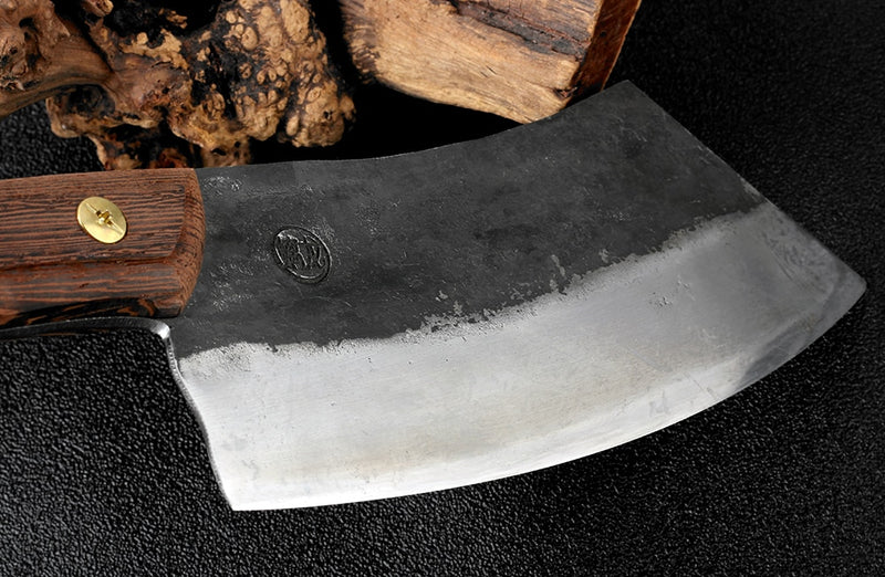 HIGH MANGANESE STEEL FORGED BLADE  MEAT CLEVER KNIFE - knifeshore