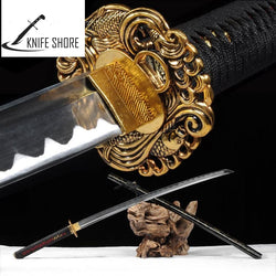 SAMURAI TANTO KNIFE 1060 HIGH CARBON STEEL ESPADA KATANA HANDMADE SWORD WALL MOUNT - knifeshore