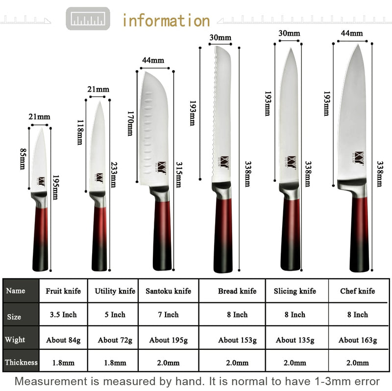 HIGH QUALITY STAINLESS STEEL NON-STICK BLADE KNIVES SET - knifeshore