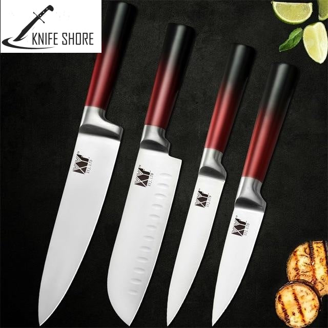 HIGH QUALITY STAINLESS STEEL NON-STICK BLADE KNIVES SET - knifeshore