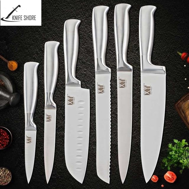 STAINLESS STEEL KNIFE SETS, STAND & SHARPENER - knifeshore