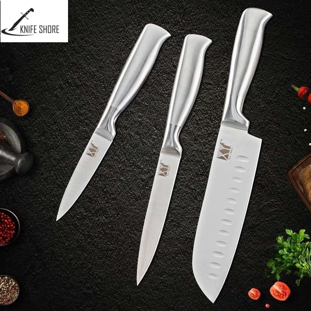 STAINLESS STEEL KNIFE SETS, STAND & SHARPENER - knifeshore