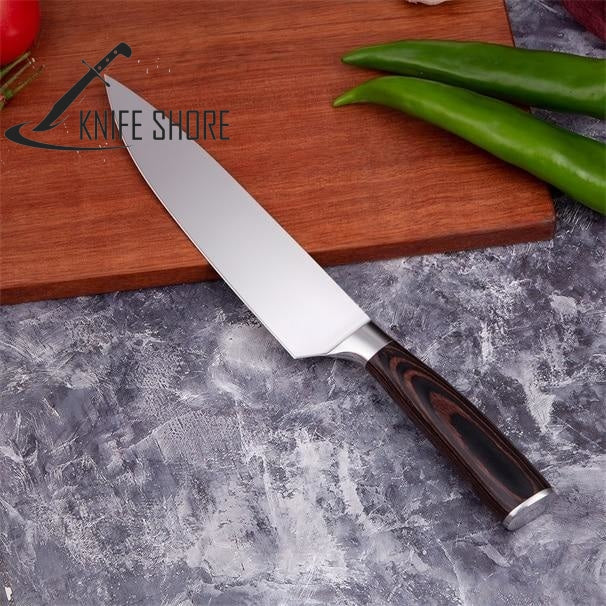 PROFESSIONAL JAPANESE 7CR17 HIGH CARBON STAINLESS STEEL 5PCS KITCHEN KNIVES SET - knifeshore