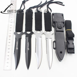 STAINLESS STEEL FIXED BLADE SURVIVAL TACTICAL KNIFE - knifeshore