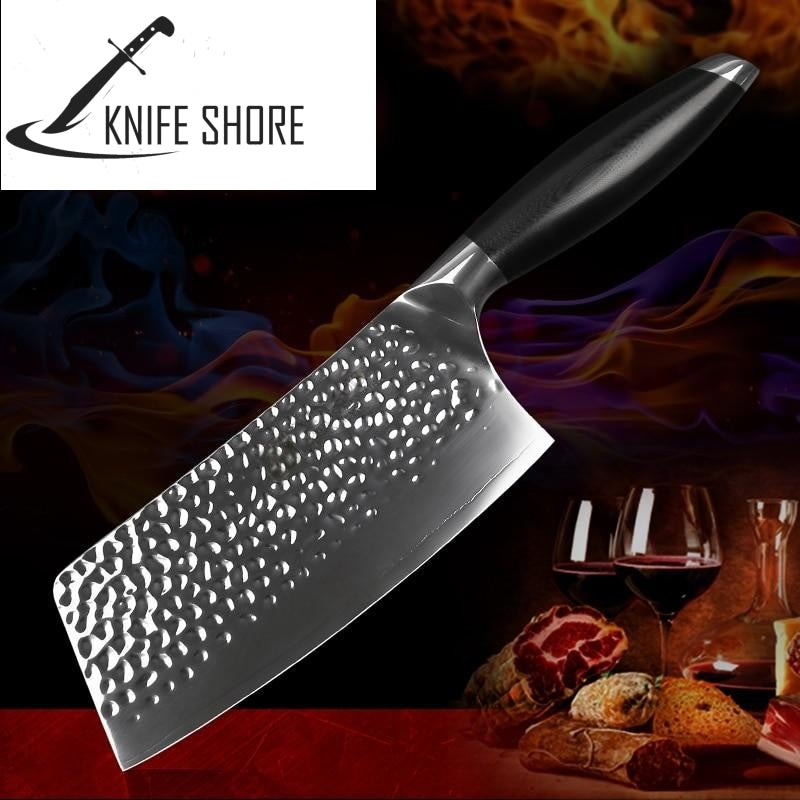 FORGED 3 LAYER 440C CORE STAINLESS STEEL KITCHEN KNIFE - knifeshore