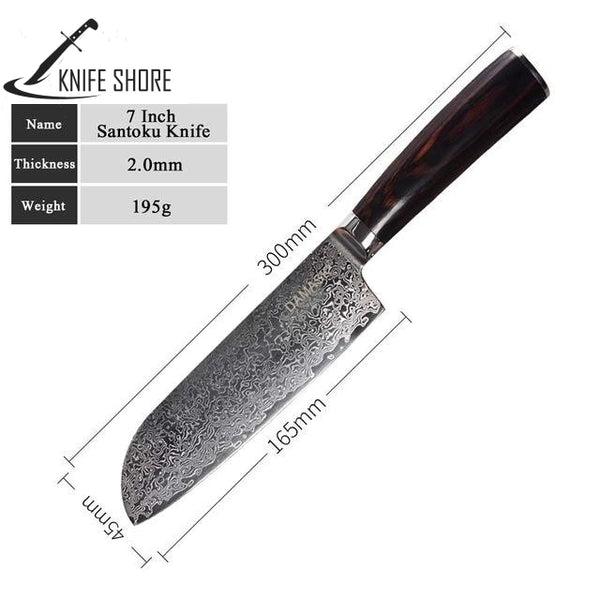 DAMASK PROFESSIONAL JAPANESE KITCHEN CHEF KNIFE - knifeshore