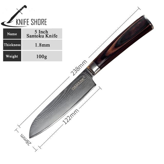 DAMASK PROFESSIONAL JAPANESE KITCHEN CHEF KNIFE - knifeshore