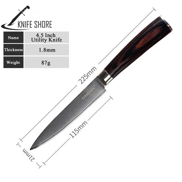 DAMASK PROFESSIONAL JAPANESE KITCHEN CHEF KNIFE - knifeshore