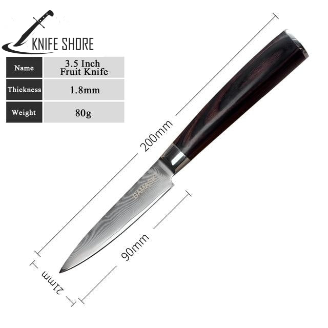 DAMASK PROFESSIONAL JAPANESE KITCHEN CHEF KNIFE - knifeshore